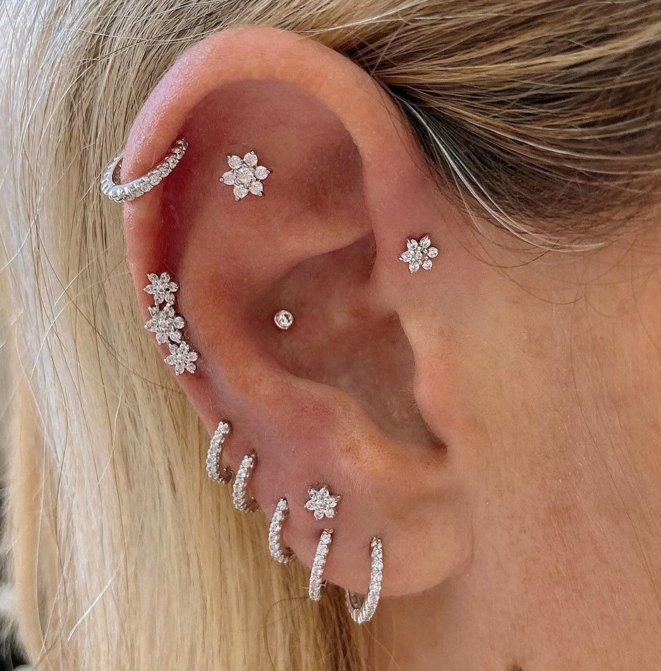 925 Silver Earrings Set