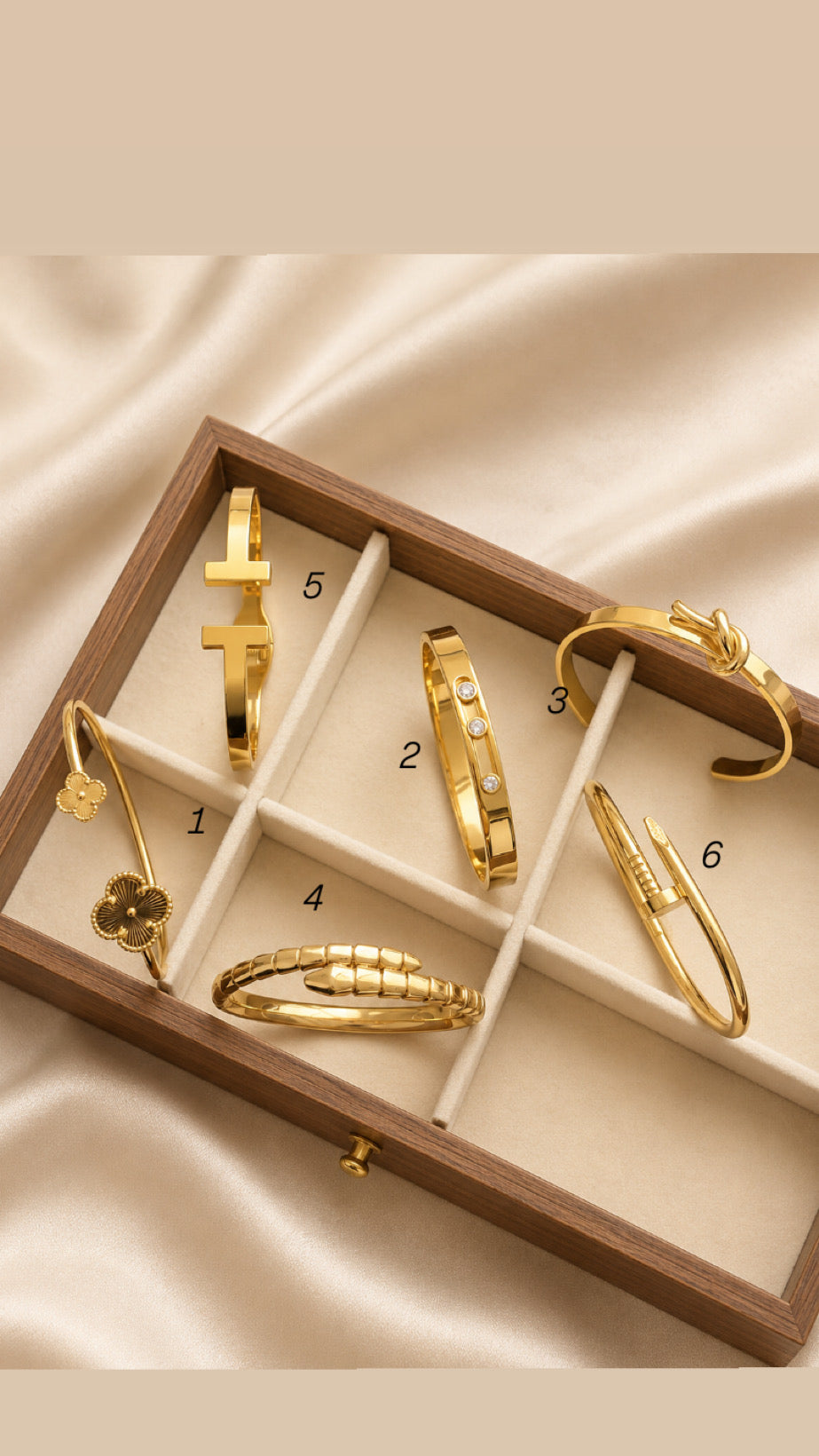 Gold plated bangles