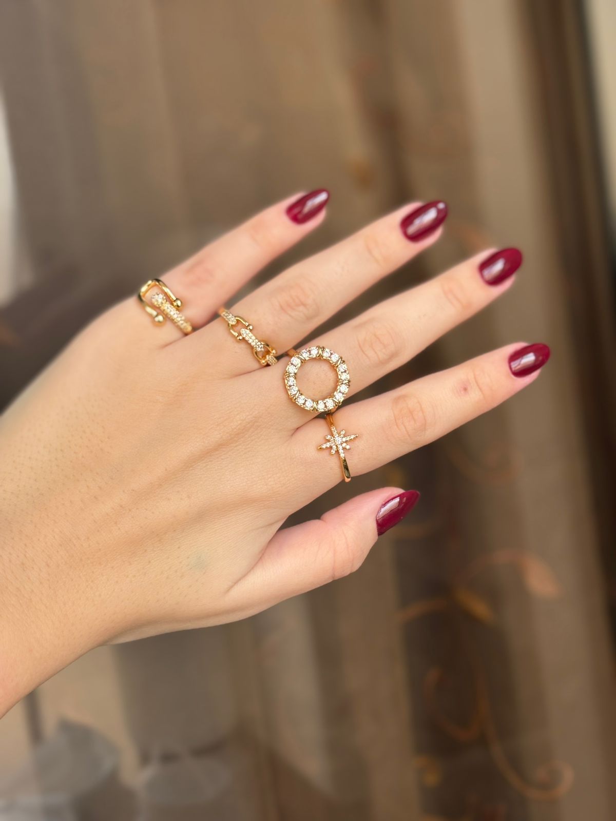 Waterproof - gold plated rings .