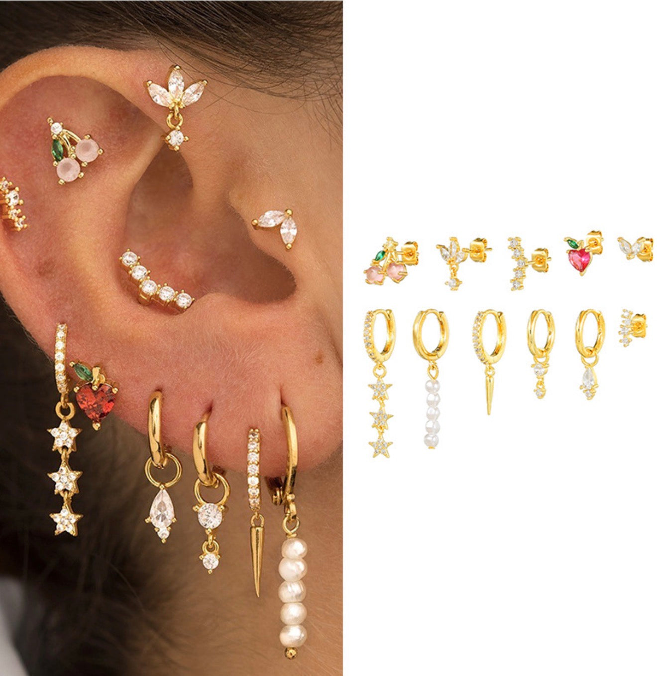 925 Silver Earrings Set