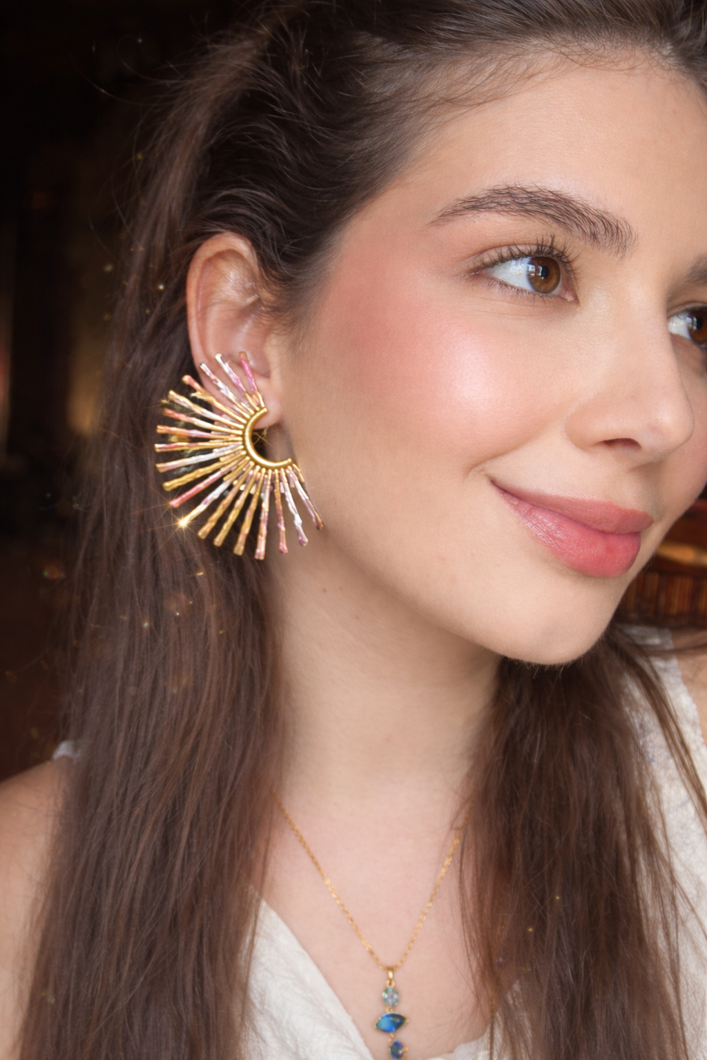 3 Color Sun earrings