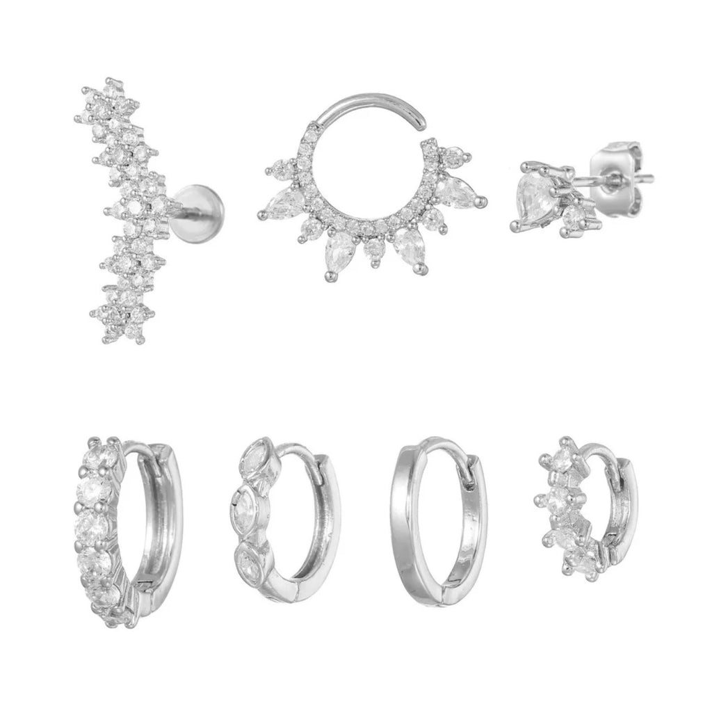 925 Silver Earrings Set