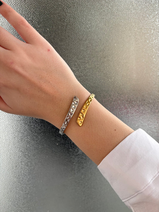 Silver and Gold Bangle