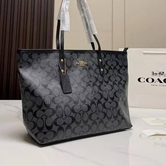 Coach City Zip Tote in Signature Canvas