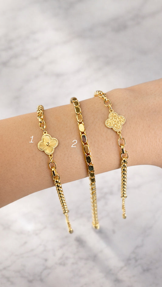 Gold bracelets