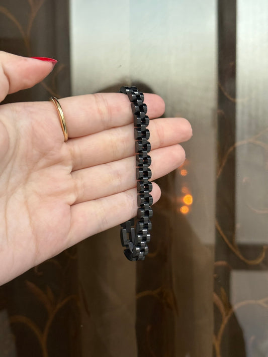 Watch strap in black